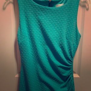 Aqua textured all-occasion dress - form fitting